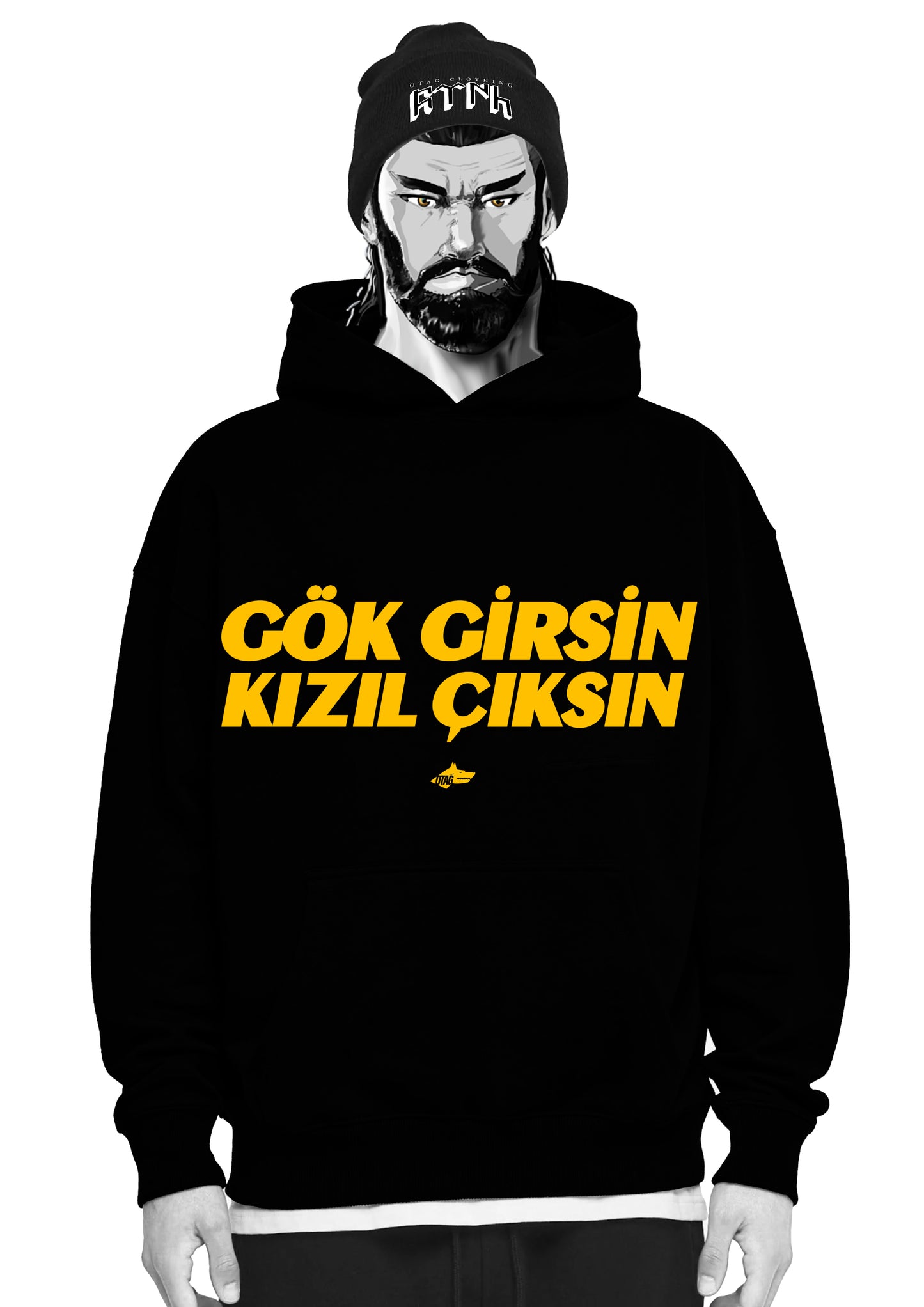 GÖK GIRSIN KIZIL CIKSIN ORANGE - OVERSIZED HOODIE