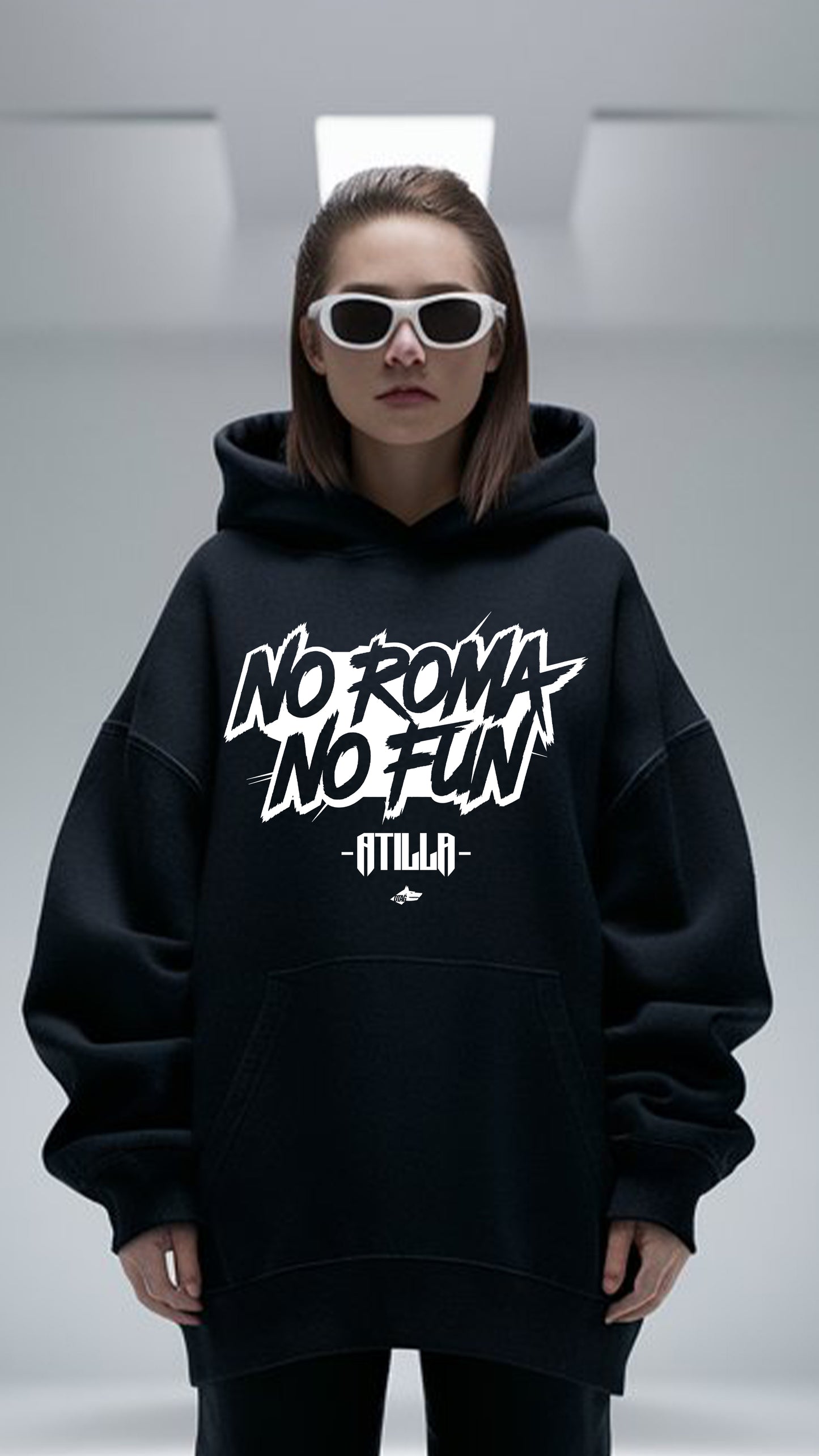 NO ROMA NO FUN PAINT - OVERSIZED HOODIE