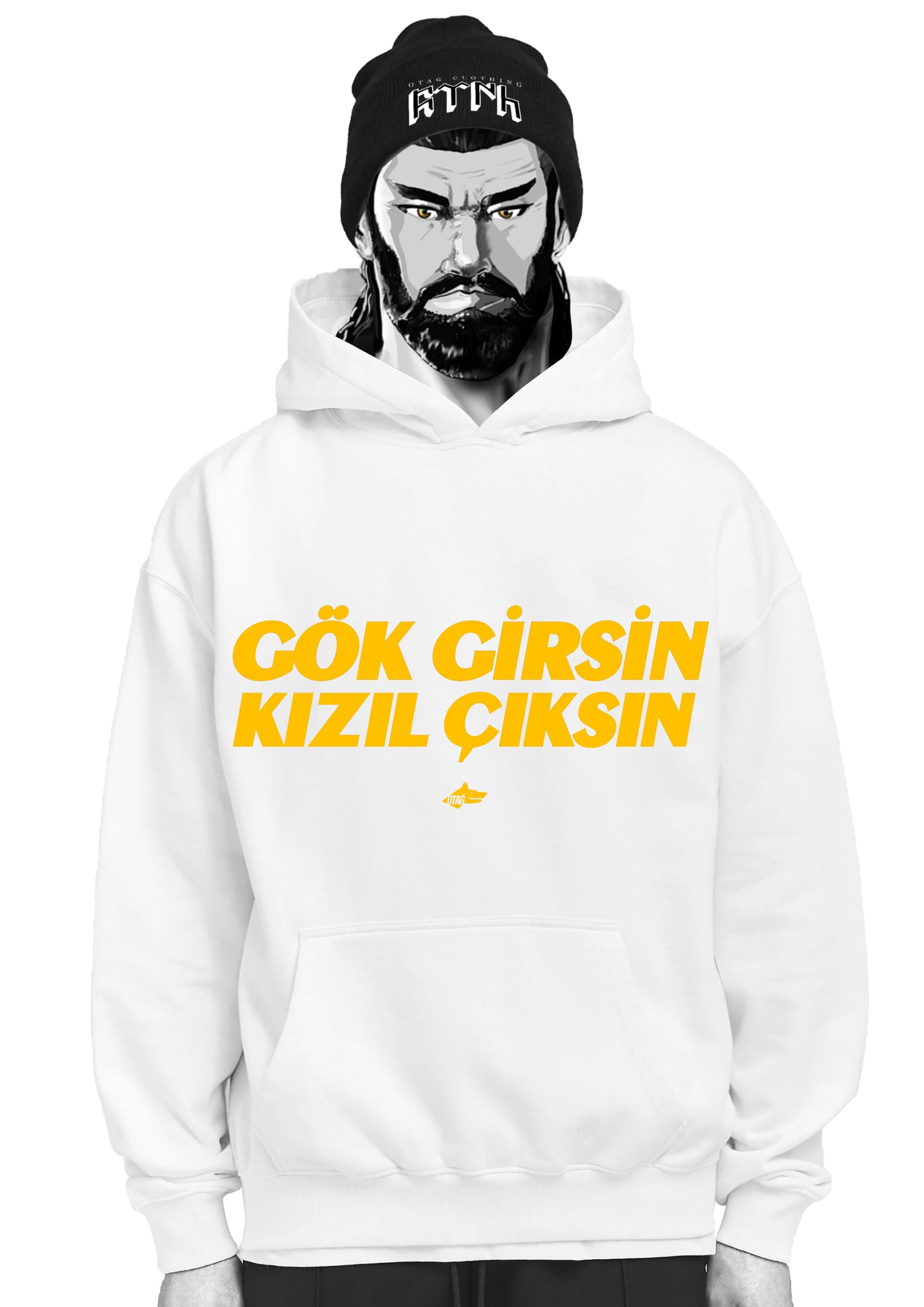 GÖK GIRSIN KIZIL CIKSIN ORANGE - OVERSIZED HOODIE