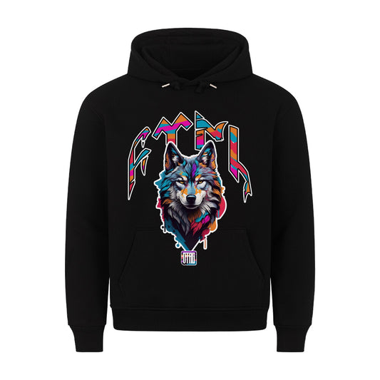 COLOURED WOLF - OVERSIZED HOODIE