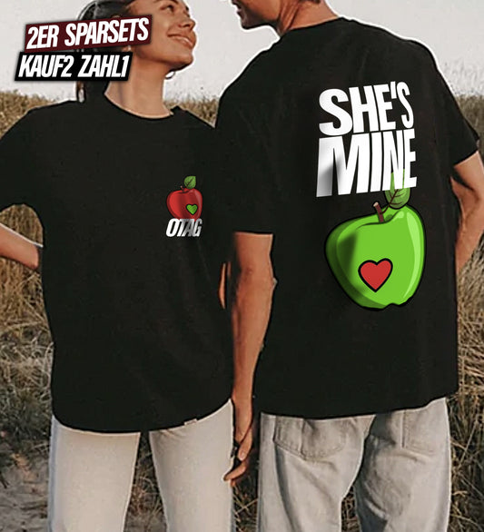 HE'S MINE & SHE'S MINE - COUPLE OVERSIZED SHIRT SET