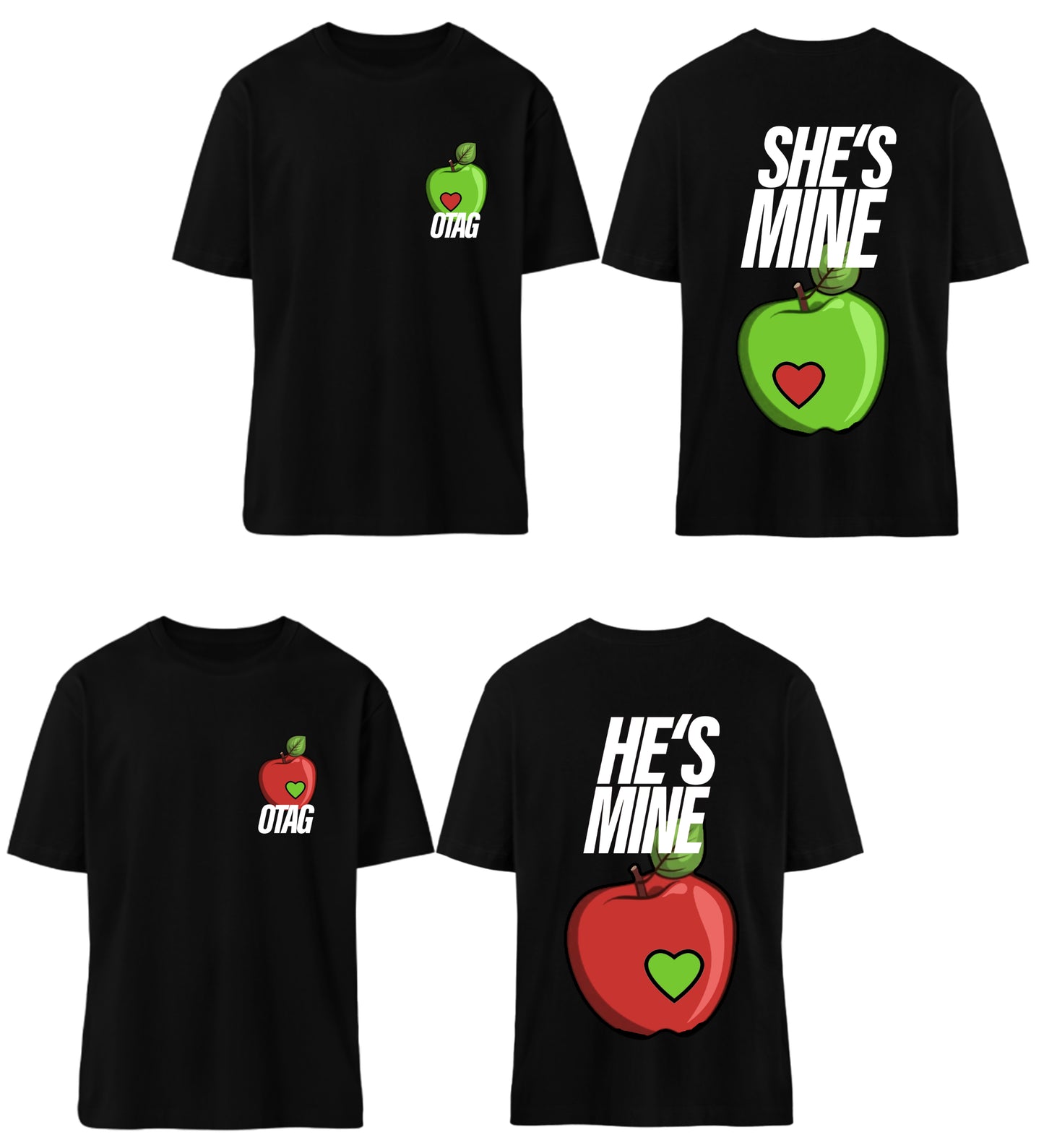 HE'S MINE & SHE'S MINE - COUPLE OVERSIZED SHIRT SET