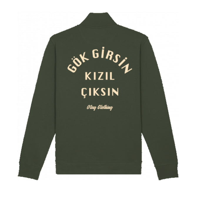 GÖK GIRSIN KIZIL CIKSIN - ZIP SWEATSHIRT